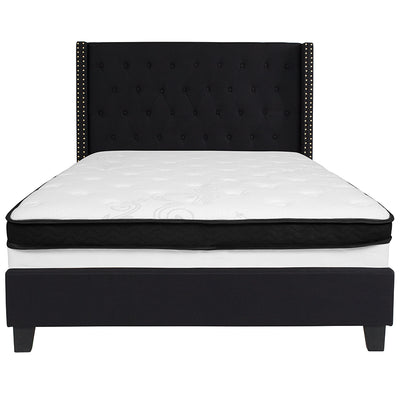 Full Platform Bed Set-black