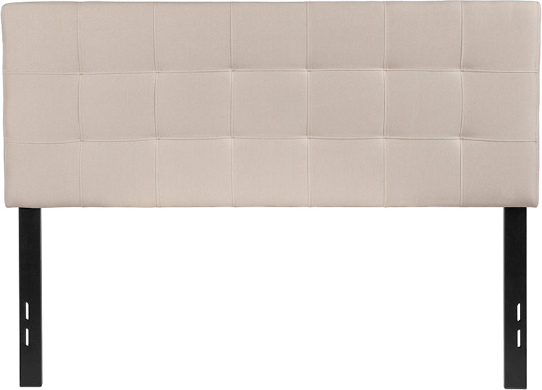 Full Headboard-beige Fabric