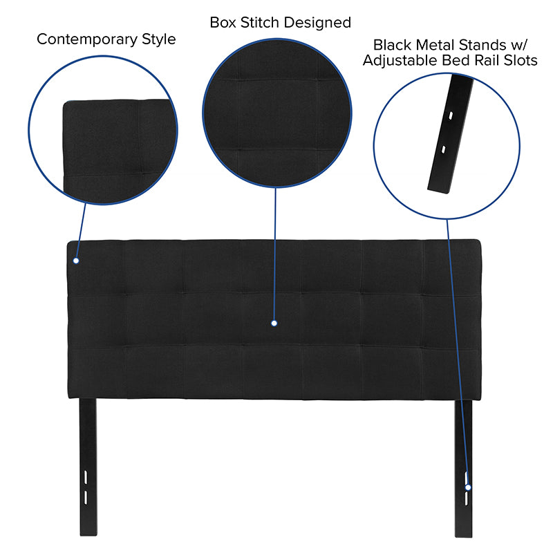 Full Headboard-black Fabric