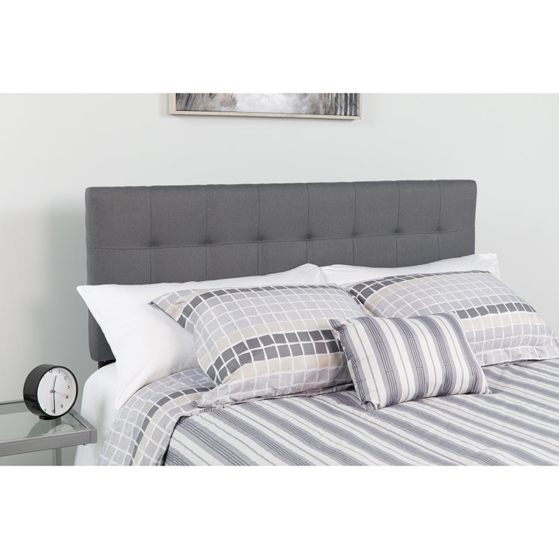 Full Headboard-gray Fabric