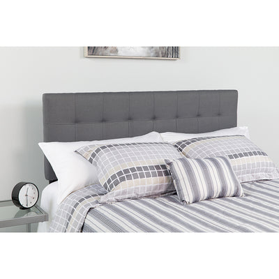 Full Headboard-gray Fabric