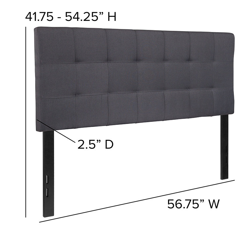 Full Headboard-gray Fabric