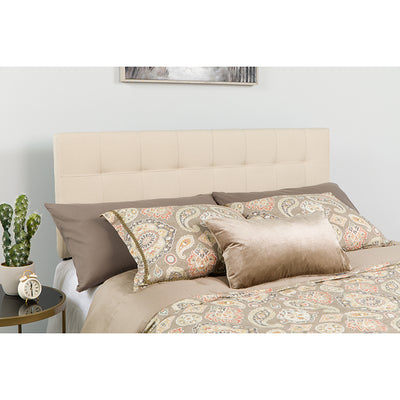 King Headboard-beige Fabric
