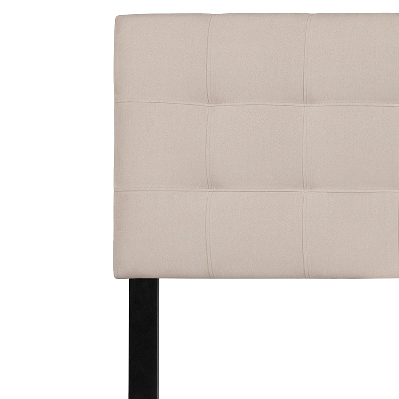 King Headboard-beige Fabric