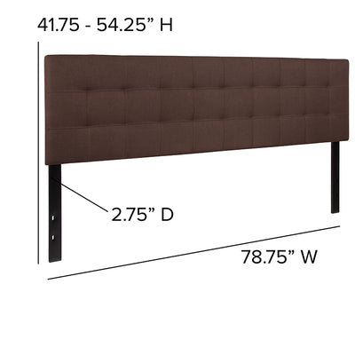 King Headboard-brown Fabric
