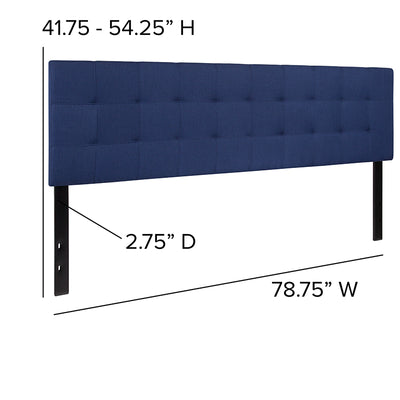 King Headboard-navy Fabric