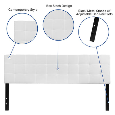 King Headboard-white Fabric