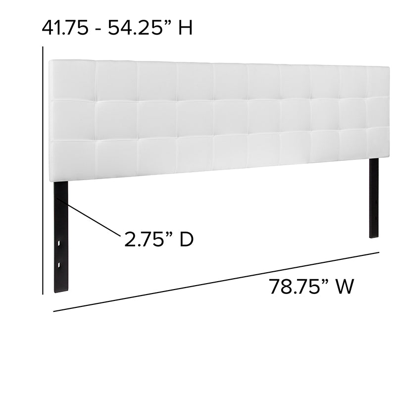 King Headboard-white Fabric