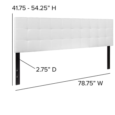 King Headboard-white Fabric