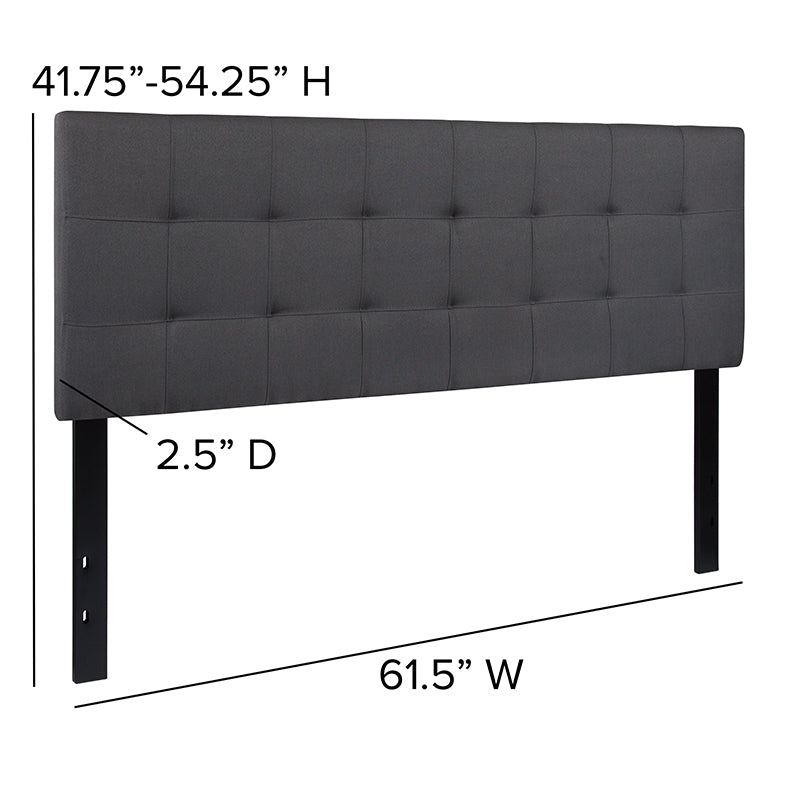 Queen Headboard-gray Fabric
