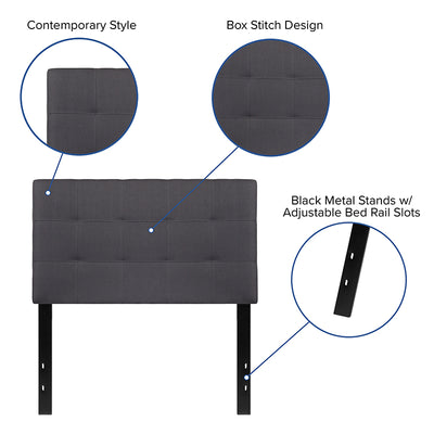 Twin Headboard-gray Fabric