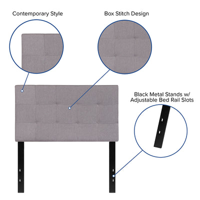 Twin Headboard-gray Fabric