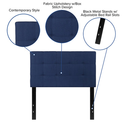 Twin Headboard-navy Fabric