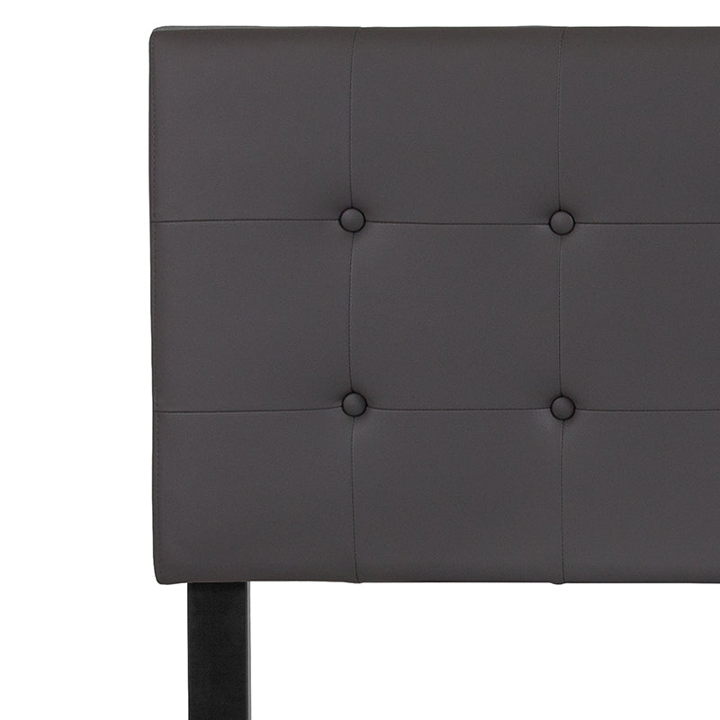 Full Headboard-gray Vinyl
