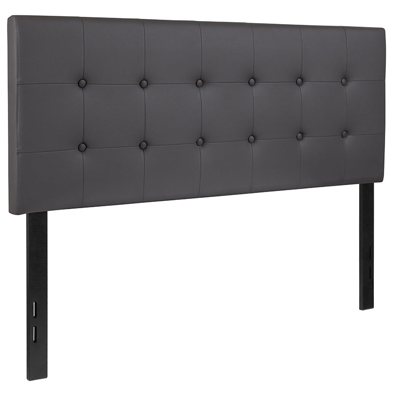 Full Headboard-gray Vinyl
