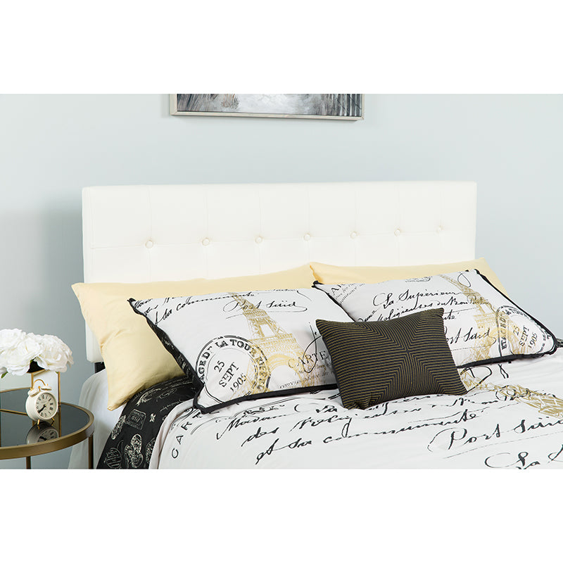 Full Headboard-white Vinyl