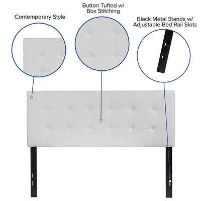 Full Headboard-white Vinyl