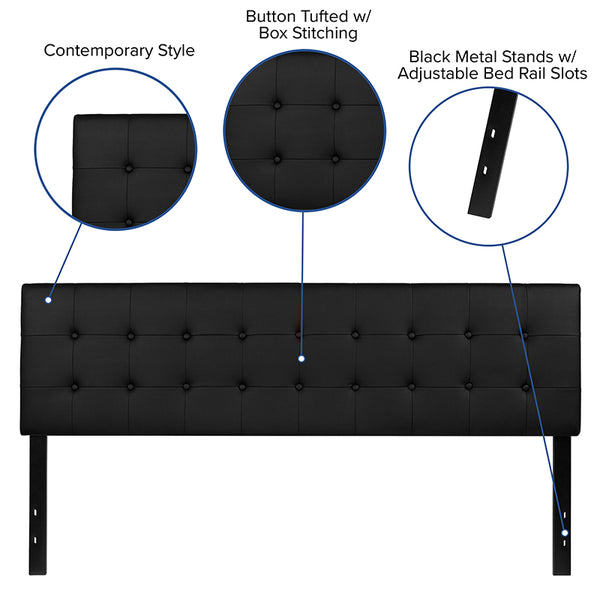 King Headboardblack Vinyl Miramar Office