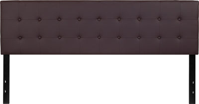 King Headboard-brown Vinyl