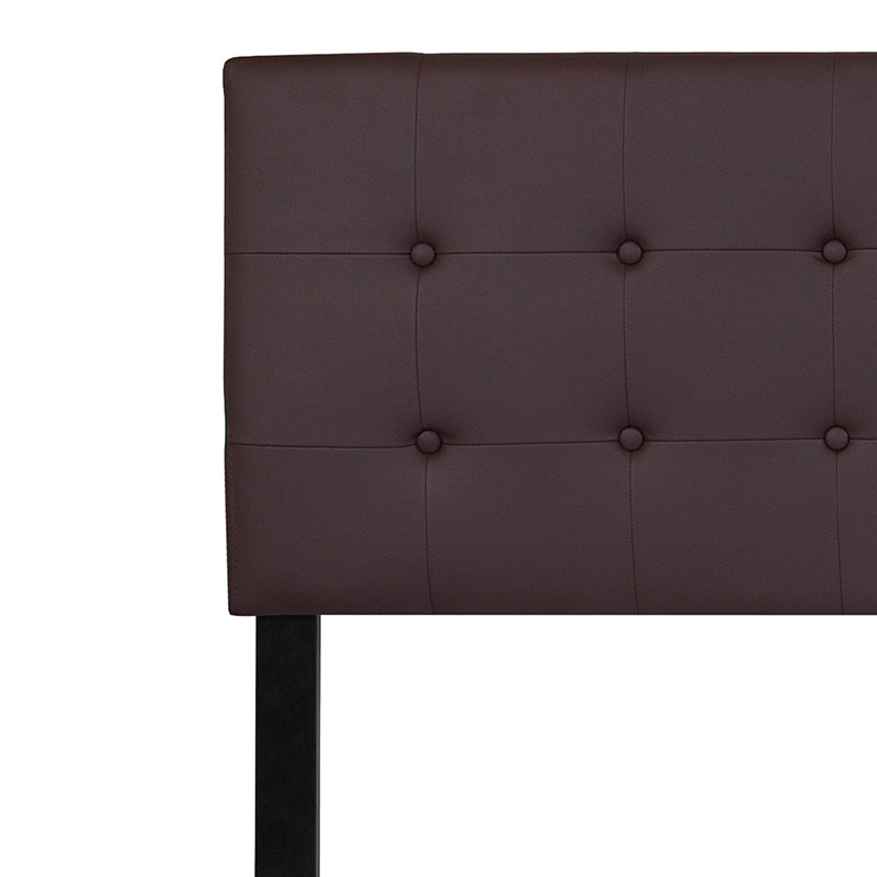 King Headboard-brown Vinyl