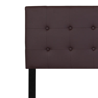 King Headboard-brown Vinyl