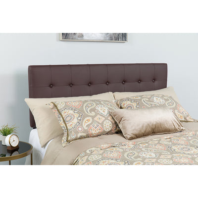 King Headboard-brown Vinyl