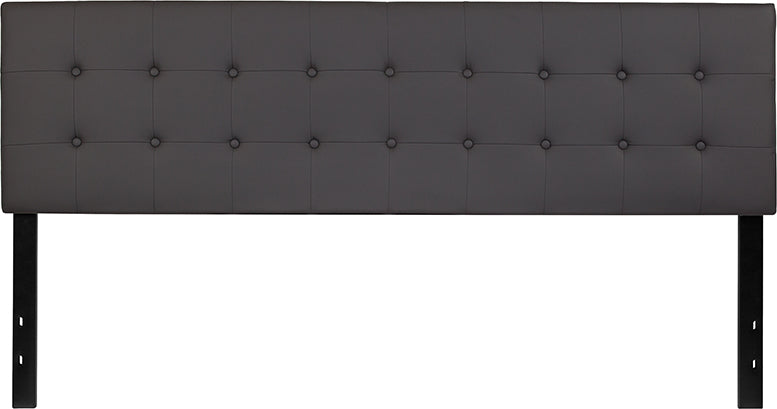 King Headboard-gray Vinyl