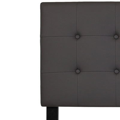 King Headboard-gray Vinyl