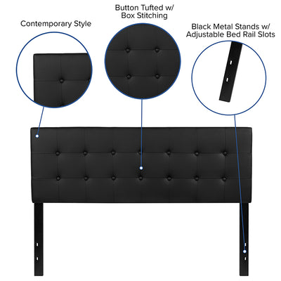 Queen Headboard-black Vinyl