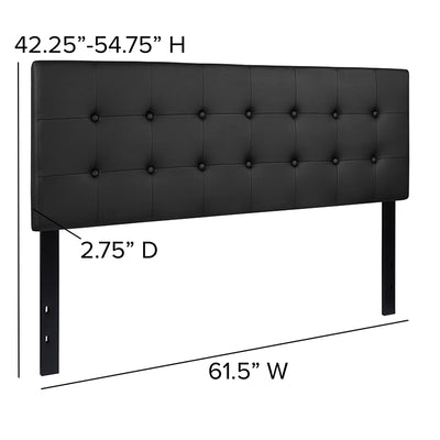 Queen Headboard-black Vinyl
