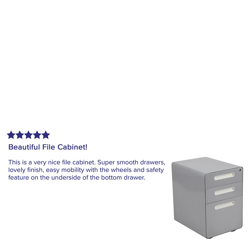 3-drawer Filing Cabinet-gray