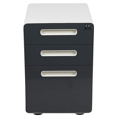 Filing Cabinet-white/charcoal