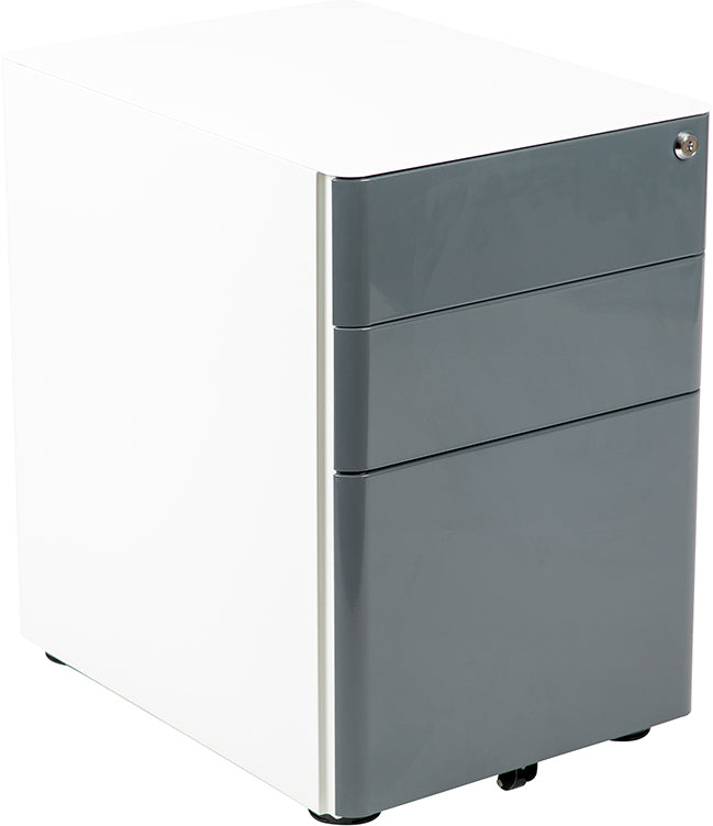 Filing Cabinet-white/charcoal