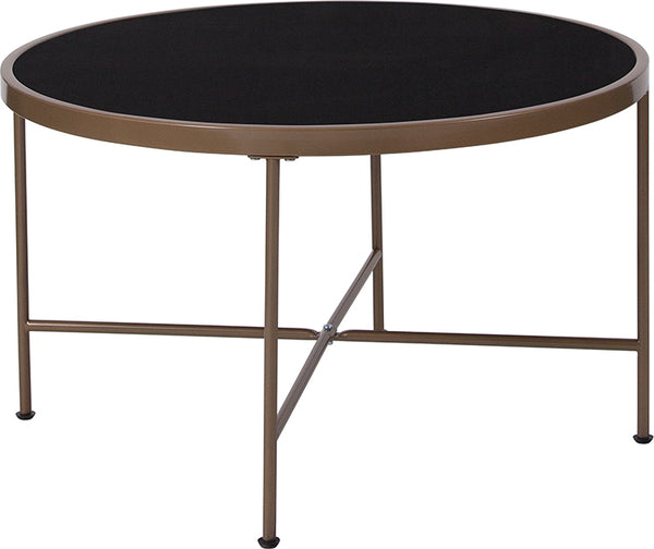 Black Glass Coffee Table Miramar Office