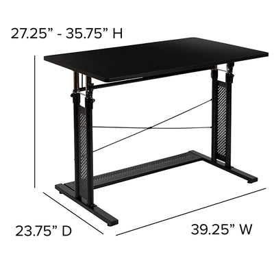 Black Sit-stand Office Desk