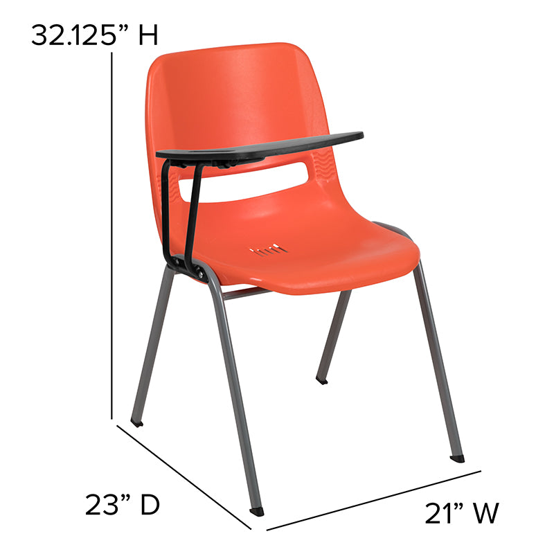 Orange Tablet Arm Chair