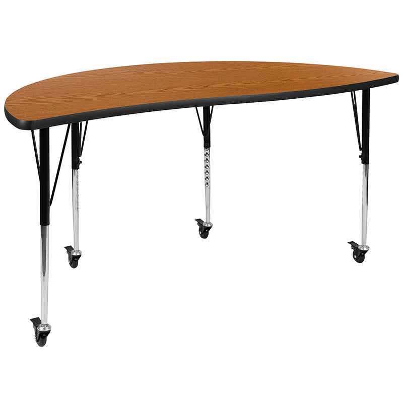3pc 86" Oval Oak Table Set