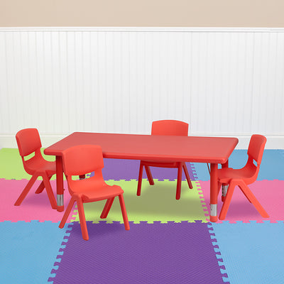24x48 Red Activity Table Set