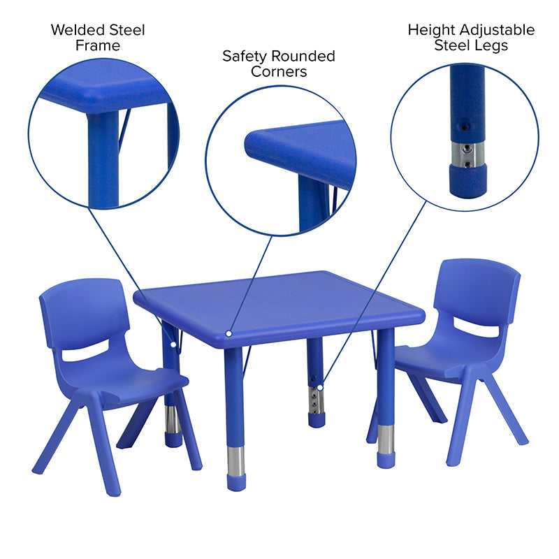 24sq Blue Activity Table Set