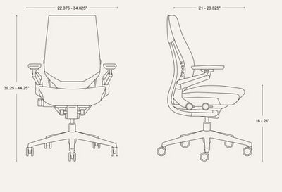 Pre Owned Steelcase Gesture - Office Furniture - Navy Blue - Black Base