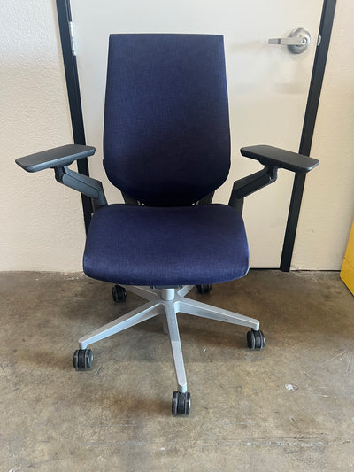 Pre Owned Steelcase Gesture - Navy Blue- Silver Base