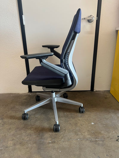 Pre Owned Steelcase Gesture - Navy Blue- Silver Base