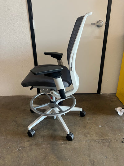 Pre Owned Steelcase Think Drafting Stool - Office Furniture - Grey