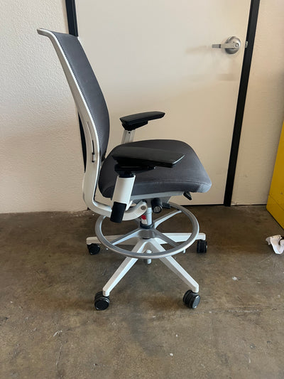 Pre Owned Steelcase Think Drafting Stool - Office Furniture - Grey