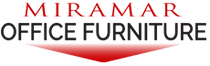 Miramar Office Furniture Red and White Logo