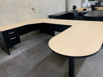 PRE-OWNED BULLET U-SHAPED EXECUTIVE DESK