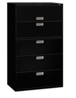 HON COMPANY 600 Series Five-Drawer Lateral File 42"W w/ Roll-Out shelf - Miramar Office