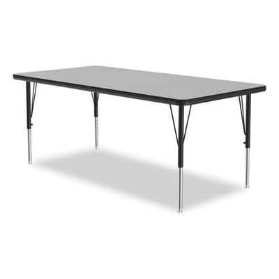Height-adjustable Activity Tables, Rectangular, 60w X 30d X 19h, Gray Granite, 4/pallet, Ships In 4-6 Business Days