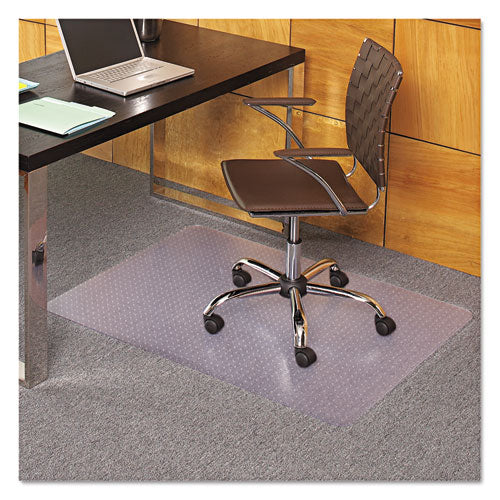 Everlife Light Use Chair Mat For Flat Pile Carpet, Rectangular, 36 X 44, Clear