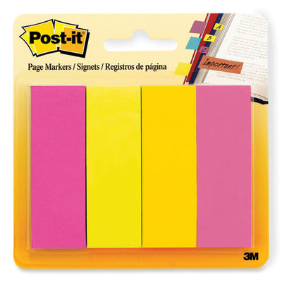 Page Flag Markers, Assorted Brights, 50 Flags/pad, 4 Pads/pack